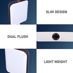 Crotomak Slim Dual Flush Tank Aquaflow PVC Flushing Cistern Tank, Flush Tank with Wall Mount (Grey - White)