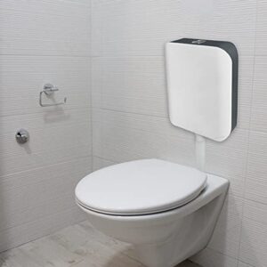 Crotomak Slim Dual Flush Tank Aquaflow PVC Flushing Cistern Tank, Flush Tank with Wall Mount (Grey - White)