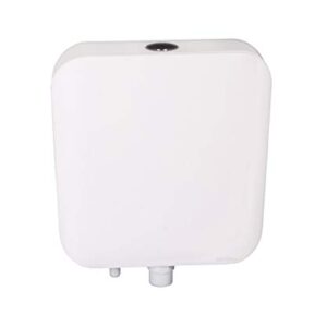 Crotomak Slim Dual Flush Tank Aquaflow PVC Flushing Cistern Tank, Flush Tank with Wall Mount (Grey - White)