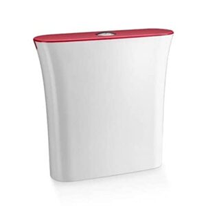 Discovery Dual Flush Cistern | core Flushing Toilet Tank | Innovative Flushing Technology Bath Ware | (8 LTR + 3 LTR) Center Push Flushing Cistern (Plain White) (Cap red)