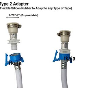 Irkaja 2 Meter Front or Top Load Fully Automatic Washing Machine Inlet Hose Pipe with Two Type Tap Adapters (2m) Irkaja 2 Meter Front or Top Load Fully Automatic Washing Machine Inlet Hose Pipe with Two Type Tap Adapters (2m)