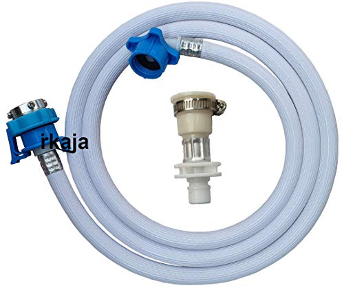 Irkaja-2-Meter-Front-or-Top-Load-Fully-Automatic-Washing-Machine-Inlet-Hose-Pipe-with-Two-Type-Tap-Adapters-2m-0 Washing Machine Inlet Hose Pipe with Two Type Tap Adapters