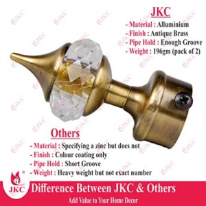 JKC Crystal Curtain Brackets Antique for Window Curtain Brackets/Door Curtain Brackets at Home/Hotel/Restaurant (Bracket - 3 Pcs, Bracket Only)