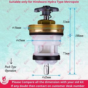 JKC Hindware Hydra Type 32mm Metropole Flush Valve Piston Kit Repair Replacement Spare Parts Suitable for Hindware Hydra Metropole
