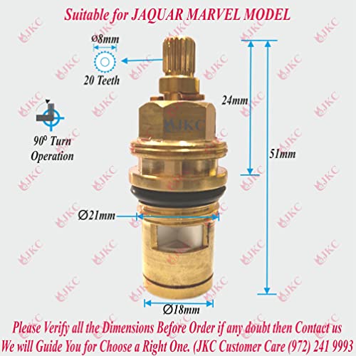 JKC Essco Jaquar Tap Spindle for Water tap Spares and Accessories Parts for Essco Jaquar Type Tap (Marvel Type)