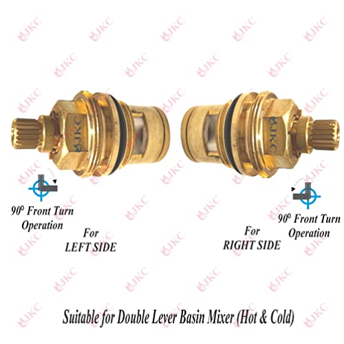 JKC Jaguar Tap Spindle for Water tap Spares and Accessories Parts for Jaquar Type Tap (Marvel Type) (Left & Right for Double Lever Basin Mixer)