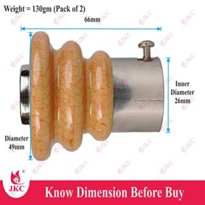 JKC Natural Curtain Brackets for Window Curtain Brackets/Door Curtain Brackets at Home/Hotel/Restaurant (Bracket - 4 Pcs, Bracket Only)