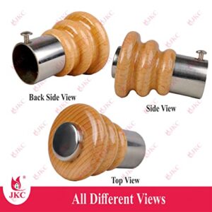 JKC Natural Curtain Brackets for Window Curtain Brackets/Door Curtain Brackets at Home/Hotel/Restaurant (Bracket - 4 Pcs, Bracket Only)
