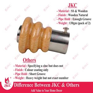 JKC Natural Curtain Brackets for Window Curtain Brackets/Door Curtain Brackets at Home/Hotel/Restaurant (Bracket - 4 Pcs, Bracket Only)