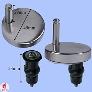 JKC SS 45mm Round Seat Cover Hinges Kit for Wall Hung and One Piece Toilet Soft Close Hydraulic Seat Cover