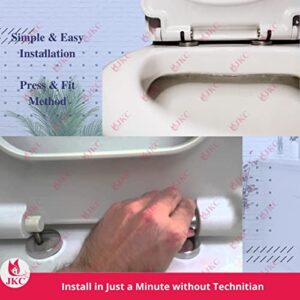 JKC SS 45mm Round Seat Cover Hinges Kit for Wall Hung and One Piece Toilet Soft Close Hydraulic Seat Cover