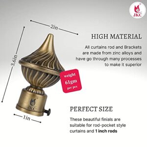 JKC Zinc Alloys Golden Whirl Curtain Brackets and Holder with Prehistoric Look for 1 Inch Pipe | Curtain Rod Holder and Curtain Holders Brackets for Home Decor | E-Book Included | Brackets-8 Pcs