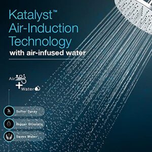KOHLER Rain Shower Round 203mm (Rain Duet), with Katalyst Air-induction Spray Technology (Polished Chrome)