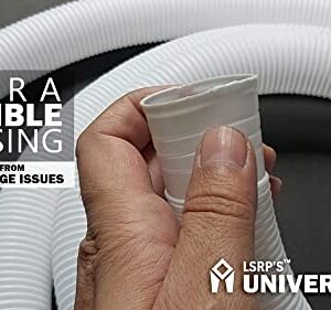 LSRP'S Universal Fit 3 Meter Semi & Fully Automatic Top Load Washing Machine Drain Pipe/Drainage Hose Pipe Extension For Waste Water Outlet Suitable For All Brands LG, Samsung, Ifb etc