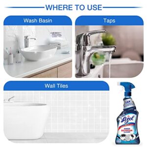 Lizol Bathroom Cleaner Spray - 450 ml | Limescale Remover Suitable for Tap, Shower, Sink & Bathroom Tiles | Removes 99.9% Germs