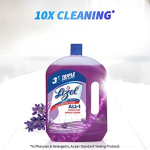 Lizol Disinfectant Surface & Floor Cleaner Liquid, Lavender - 2 Litre | Suitable for All Floor Cleaner Mops | Kills 99.9% Germs| India's #1 Floor Cleaner