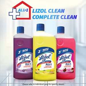 Lizol Disinfectant Surface & Floor Cleaner Liquid, Lavender - 2 Litre | Suitable for All Floor Cleaner Mops | Kills 99.9% Germs| India's #1 Floor Cleaner