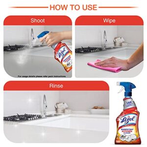Lizol Kitchen Cleaner Spray - 450 ml | Suitable for all Kitchen Surfaces, Gas Stove, Countertop, Tiles, Chimney and Sink | Kills 99.9% germs