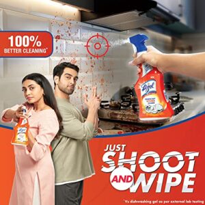 Lizol Kitchen Cleaner Spray - 450 ml | Suitable for all Kitchen Surfaces, Gas Stove, Countertop, Tiles, Chimney and Sink | Kills 99.9% germs