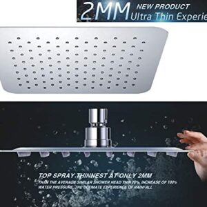 MARCOWARE Stainless Steel 10x10 inches Overhead Shower, Chrome, Polished Finish