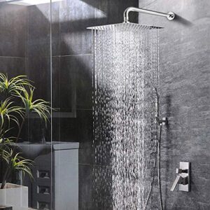 MARCOWARE Stainless Steel 10x10 inches Overhead Shower, Chrome, Polished Finish
