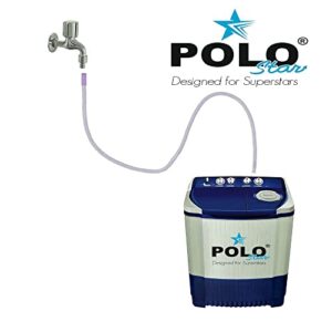 POLO 3 Meter PVC Flexible Washing Machine Semi Inlet/Hose Pipe for Semi Automatic Washing Machine Inlet Pipe (White) (Pack of 1)