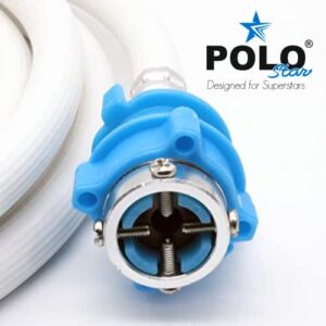 POLO STAR 1.5 Meter Flexible PVC Washing Machine Inlet Hose, Universal Water Inlet with Tap adaptor/Connector for Top & Front Load Fully Automatic Washing Machine (1.5 Meter)