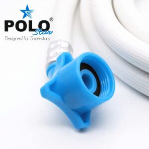 POLO STAR 1.5 Meter Flexible PVC Washing Machine Inlet Hose, Universal Water Inlet with Tap adaptor/Connector for Top & Front Load Fully Automatic Washing Machine (1.5 Meter)