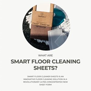Reflekt Ultra Concentrated Smart Floor Cleaning Sheets Eco-Friendly & Premium Paper Soap Tiles Cleaner With Jasmine Fragnance Safe for Kids & Pets with Zero Waste No Plastic (Pack of 2, 60 Sheets)