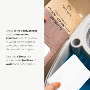 Reflekt Ultra Concentrated Smart Floor Cleaning Sheets Eco-Friendly & Premium Paper Soap Tiles Cleaner With Jasmine Fragnance Safe for Kids & Pets with Zero Waste No Plastic (Pack of 2, 60 Sheets)