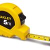 STANLEY STHT36127-812 5 Meter Plastic Short Measuring Tape for Home, DIY, Professional & Industrial Use, YELLOW & BLACK