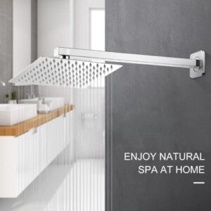 Shower Head for Bathroom - Rain Shower - Ultra Slim, High Pressure, Rainfall Overhead Showerhead - Chrome Finish, Premium 304 Stainless Steel, 4 Inch (ARM NOT INCLUDED)