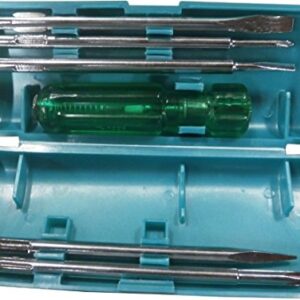 TAPARIA 802 Screw Driver Set with Neon Bulb (Silver/Blue), 1 Piece TAPARIA 802 Screw Driver Set with Neon Bulb (Silver/Blue), 1 Piece