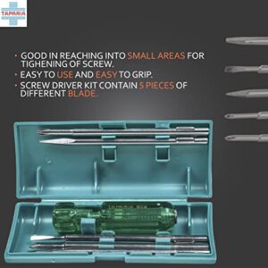 TAPARIA 802 Screw Driver Set with Neon Bulb (Silver/Blue), 1 Piece TAPARIA 802 Screw Driver Set with Neon Bulb (Silver/Blue), 1 Piece