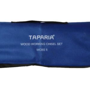 TAPARIA Wood Working Chisel Set of 5 Hardened Chisel Set with Carrying Pouch Tool Kit
