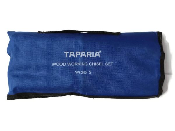 TAPARIA Wood Working Chisel Set of 5 Hardened Chisel Set with Carrying Pouch Tool Kit