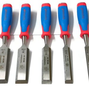 TAPARIA Wood Working Chisel Set of 5 Hardened Chisel Set with Carrying Pouch Tool Kit
