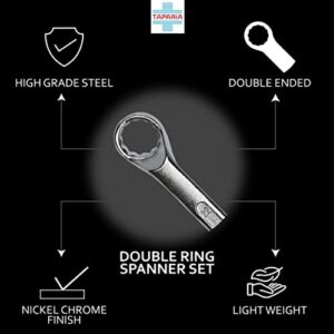 Taparia 1808 8-Pieces Ring Spanner Set
