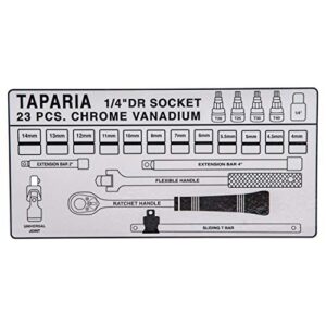 Taparia S1/4H 1/4-Inch Square Drive Socket Set